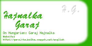 hajnalka garaj business card